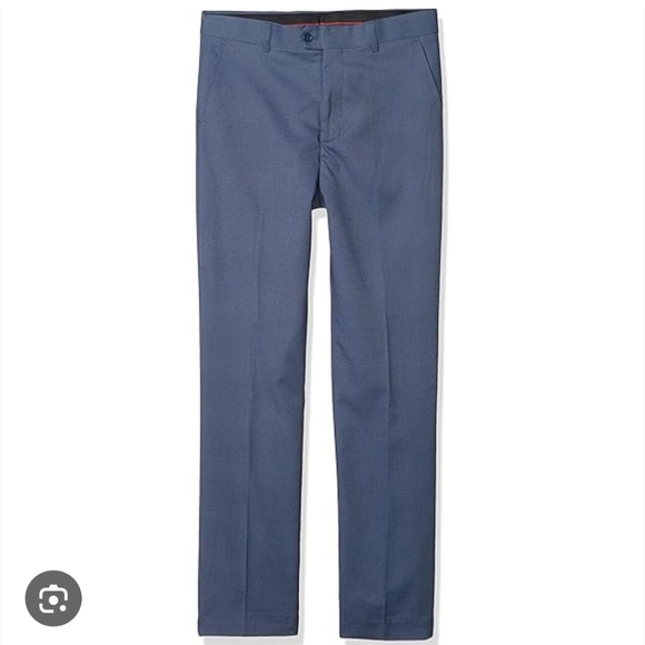 Lanvin Slate Blue Gray Formal Men's Flat Front Dress Pants - 32R Great Condition - Picture 9 of 9